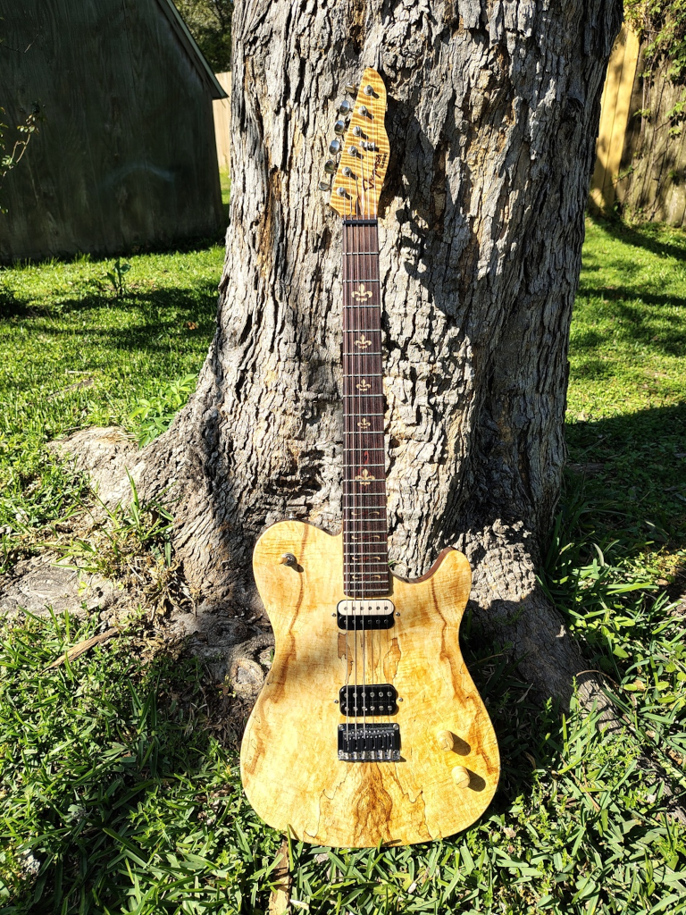 Front of "stealth" guitar
after exposing the pickups