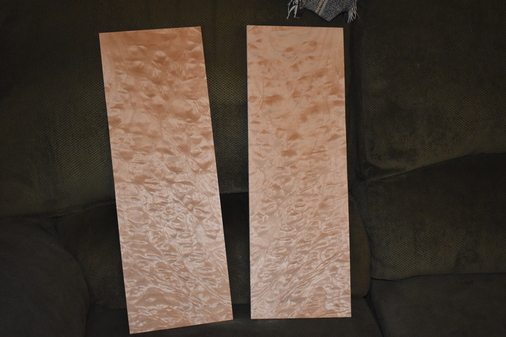 Book-matched quilted maple
              drop top pieces