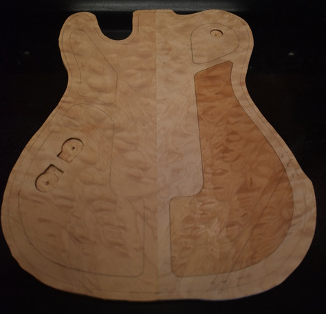Underside of top with routed control recesses