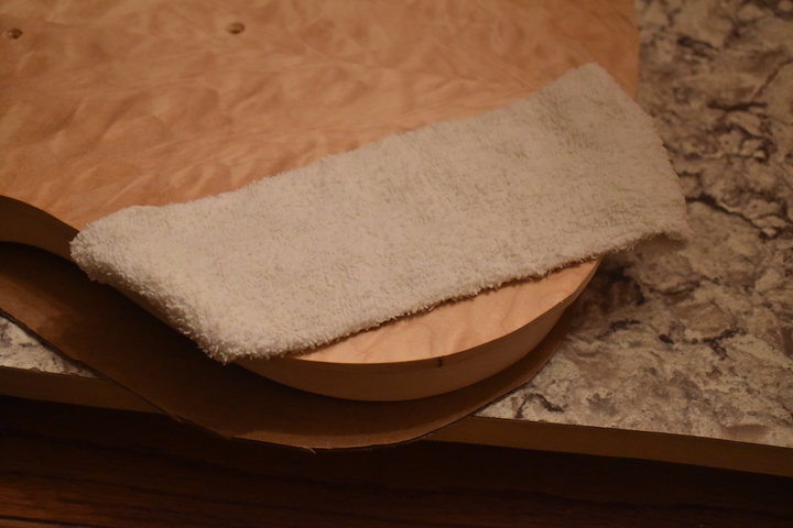 Arm cut area with damp
                cloth