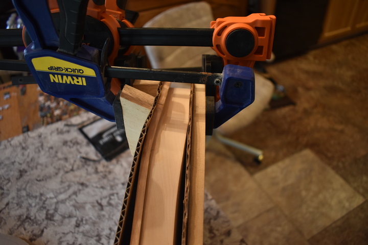 Arm cut bend glued and
                clamped